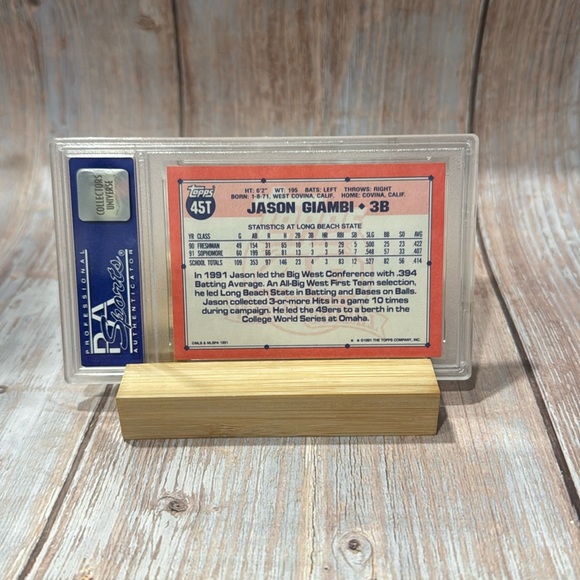 1991 Topps Traded Jason Giambi #45T PSA Mint 9 Baseball Card Item #ME521 - Picture 3 of 3